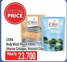 Promo Harga CITRA Body Wash Marine Collagen, Volcanic Clay 400 ml - Hypermart