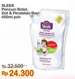 Promo Harga SLEEK Baby Bottle, Nipple and Accessories Cleanser 450 ml - Indomaret
