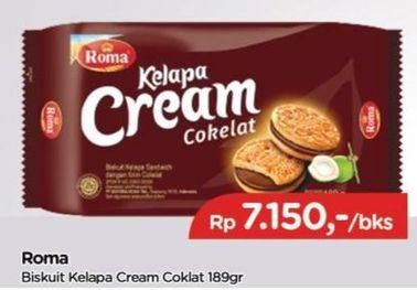 Promo Harga ROMA Kelapa Cream Cokelat 189 gr - TIP TOP