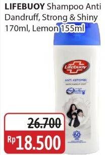 Promo Harga Lifebuoy Shampoo Anti Dandruff, Refresh Cool, Strong Shiny 155 ml - Alfamidi