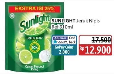 Promo Harga Sunlight Pencuci Piring Jeruk Nipis 100 910 ml - Alfamidi