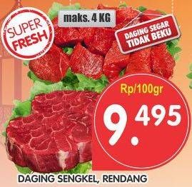 Promo Harga Daging Sengkel / Rendang 100gr  - Superindo