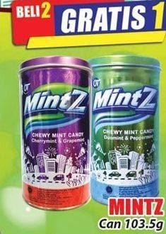 Promo Harga MINTZ Candy Chewy Mint 100 gr - Hari Hari