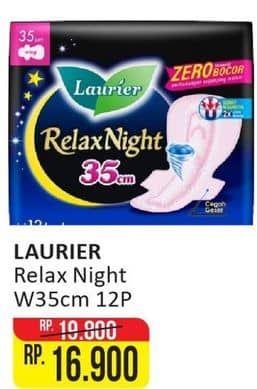 Promo Harga Laurier Relax Night 35cm 12 pcs - Alfamart