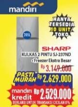 Promo Harga SHARP SJ-237ND | Refrigerator 205ltr  - Hypermart