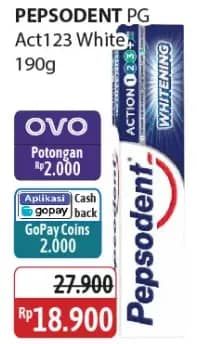 Promo Harga Pepsodent Pasta Gigi Action 123 Whitening 190 gr - Alfamidi
