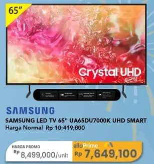 Promo Harga Samsung UA65AU7000K UHD 4K Smart TV  - Carrefour