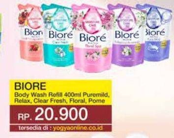 Promo Harga Biore Body Foam Beauty Pure Mild, Relaxing Aromatic, Clear Fresh, Floral Spa, Fresh Pomegranate Peach 450 ml - Yogya
