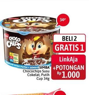 Promo Harga SIMBA Cereal Choco Chips Susu Coklat, Susu Putih 37 gr - Alfamidi