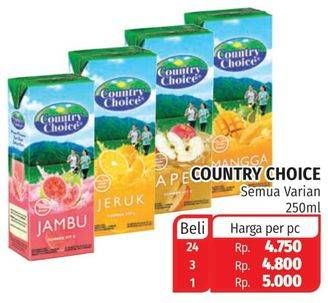 Promo Harga COUNTRY CHOICE Jus Buah All Variants 250 ml - Lotte Grosir