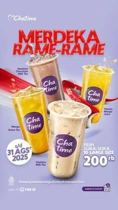 Promo Harga Merdeka Rame-Rame  - Chatime