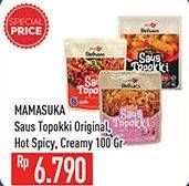 Promo Harga MAMASUKA Delisaos Saus Topokki Creamy, Hot Spicy, Original 100 gr - Hypermart