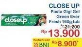 Promo Harga CLOSE UP Pasta Gigi Everfresh Icy White Winter Blast, Everfresh Menthol Fresh 160 gr - Indomaret