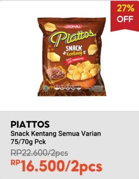 Promo Harga Piattos Premium Snack Kentang All Variants 70 gr - Indomaret