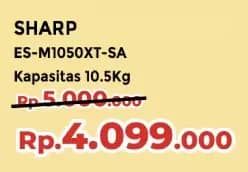 Promo Harga Sharp ES-M1050XT-SA Top Load 10.5 Kg New Megamouth Series 2.0  - Yogya