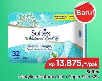 Promo Harga Softex Pantyliner Natural Cool+ Super Slim 15cm 32 pcs - TIP TOP