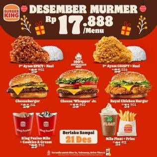 Promo Harga Desember Murmer  - Burger King