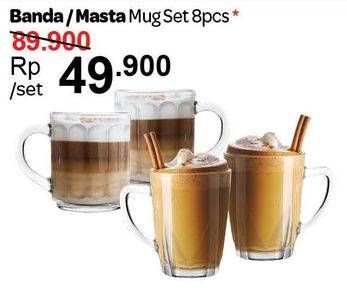 Promo Harga BANDA / MASTA Mug Set 8pcs  - Carrefour