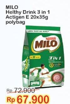 Promo Harga MILO ActivGo 3in1 per 20 sachet 35 gr - Indomaret