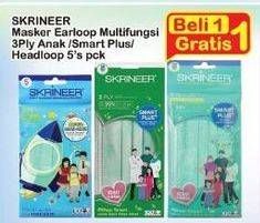 Promo Harga SKRINEER Masker Anak Earloop Green, Smart Plus Earloop Green, Smart Plus Headloop Green 5 pcs - Indomaret