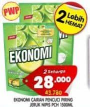 Promo Harga Ekonomi Pencuci Piring Power Liquid Jeruk Nipis 1500 ml - Superindo
