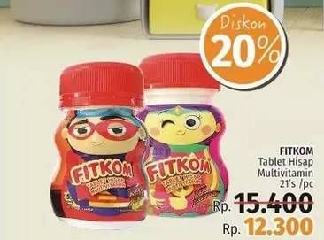 Promo Harga FITKOM Vitamin Anak Tablet 21 pcs - LotteMart