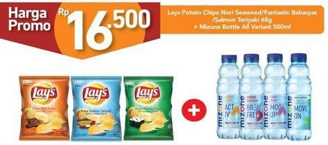 Promo Harga LAYS Potato Chips + MIZONE   - Carrefour