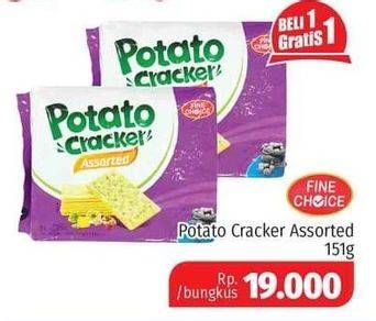 Promo Harga FINE CHOICE Potato Crackers 151 gr - Lotte Grosir