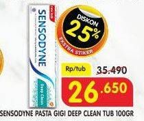 Promo Harga Sensodyne Pasta Gigi Deep Clean 100 gr - Superindo