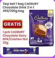 Promo Harga Cadbury Hot Chocolate Drink 3 in 1 per 15 sachet 30 gr - Indomaret