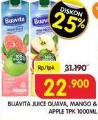 Promo Harga Buavita Fresh Juice Guava, Mango, Apple 1000 ml - Superindo