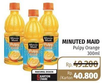 Promo Harga MINUTE MAID Juice Pulpy Pulpy Orange 300 ml - Lotte Grosir