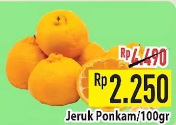 Promo Harga Jeruk Ponkam per 100 gr - Hypermart