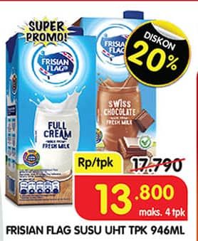 Promo Harga Frisian Flag Susu UHT Purefarm 946 ml - Superindo