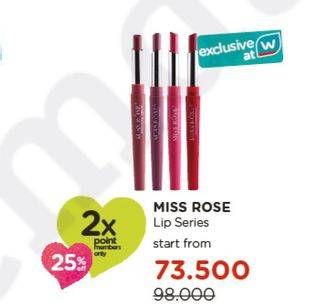 Promo Harga MISS ROSE Lip Series  - Watsons