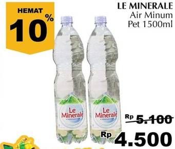 Promo Harga LE MINERALE Air Mineral 1500 ml - Giant