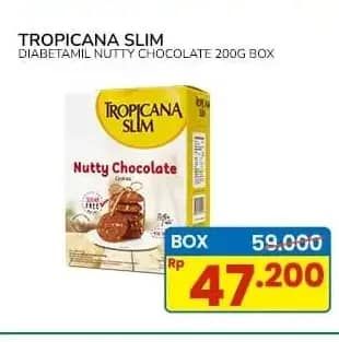 Promo Harga Tropicana Slim Cookies Nutty Chocolate 200 gr - Indomaret