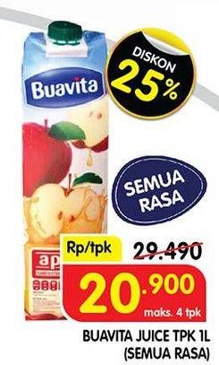 Promo Harga BUAVITA Fresh Juice All Variants 1000 ml - Superindo