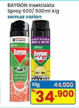 Promo Harga Baygon Insektisida Spray All Variants 600 ml - Indomaret