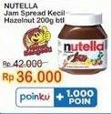 Promo Harga NUTELLA Jam Spread Chocolate Hazelnut 200 gr - Indomaret