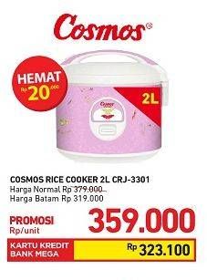 Promo Harga COSMOS CRJ 3301 | Rice Cooker  - Carrefour