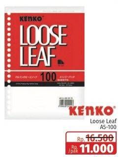 Promo Harga Kenko Loose Leaf A5 100 pcs - Lotte Grosir