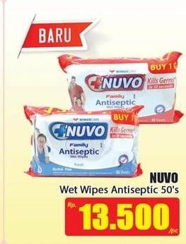 Promo Harga NUVO Wet Wipes Antiseptic 50 sheet - Hari Hari