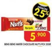 Promo Harga Beng-beng Wafer Nuts Almond 35 gr - Superindo