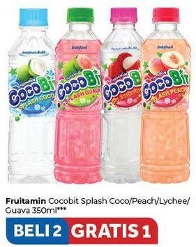 Promo Harga FRUTAMIN Cocobit Splash Coco, Lychee, Guava, Peach 350 ml - Carrefour