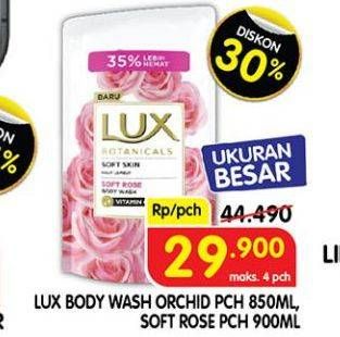Promo Harga LUX Botanicals Body Wash Soft Rose 900 ml - Superindo