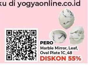 Promo Harga PERO Marble Mirror/Leaf/Oval Plate  - Yogya