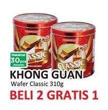 Promo Harga KHONG GUAN Classic Wafer per 2 kaleng 310 gr - Yogya