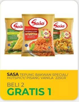 Promo Harga Sasa Tepung Bumbu Bakwan Spesial, Pisang Goreng Vanilla, Serbaguna Hot Spicy 210 gr - Yogya