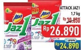 Promo Harga Attack Jaz1 Detergent Powder Semerbak Cinta, Pesona Segar 1700 gr - Hypermart